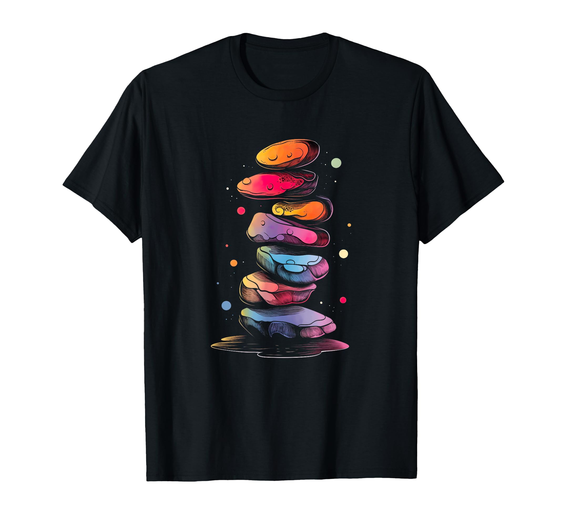 Zen Balancing Stones Art T-Shirt - Casual Everyday Wear Men Women - T-Shirt, Sweatshirt, Hoodie