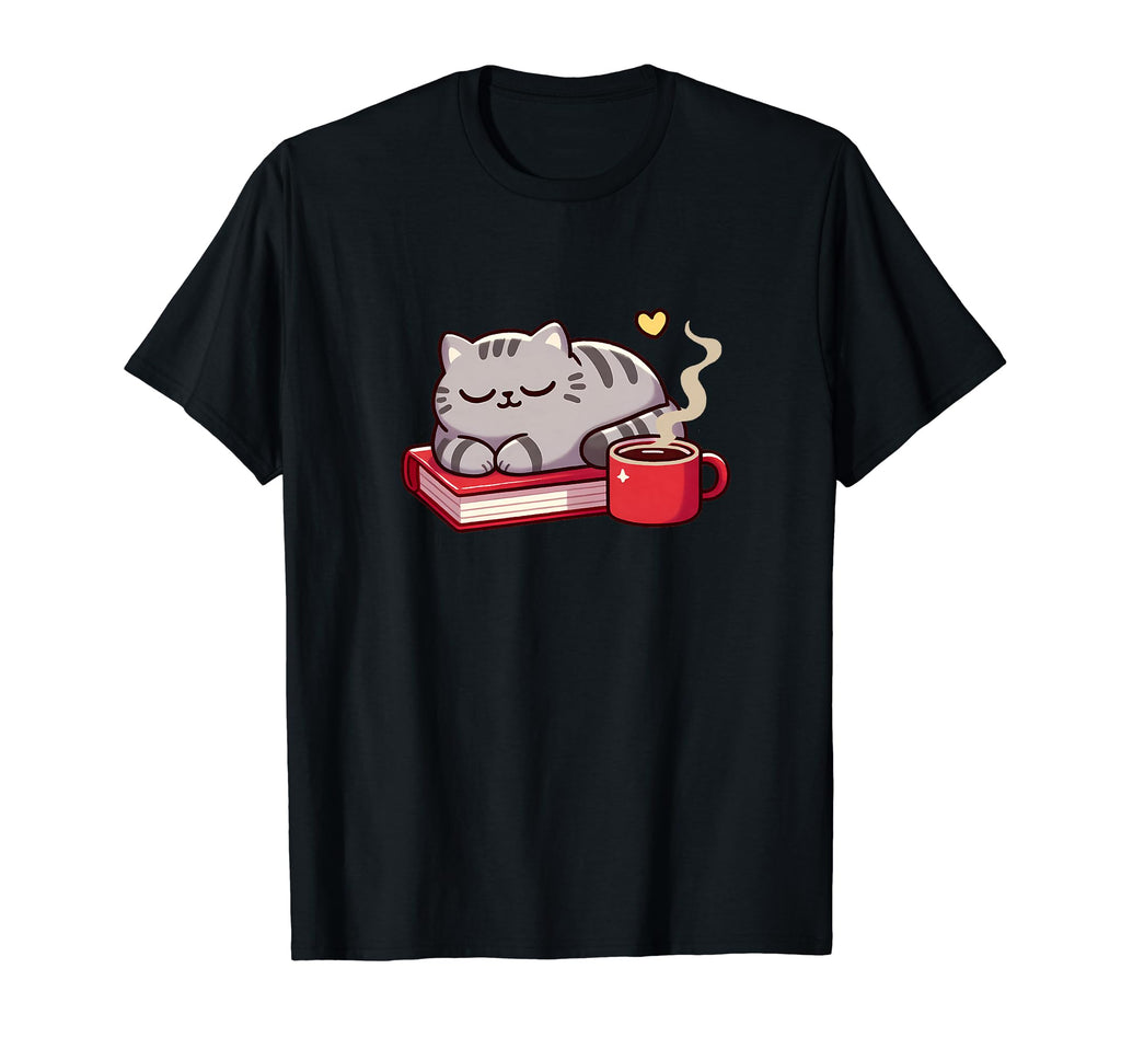 Cat Lover Cat Lover Books Coffee Sweatshirt - Custom Art Print for Adults - T-Shirt, Sweatshirt, Hoodie