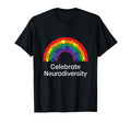 Celebrate Neurodiversity Rainbow Puzzle T-Shirt - Graphic Print Men Women - T-Shirt, Sweatshirt, Hoodie