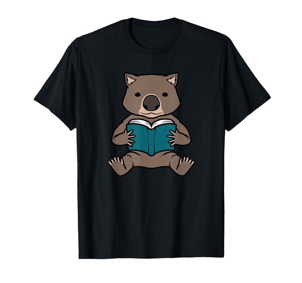 Wombat Reading Books Rodent Literature T-Shirt - Unique Graphic for Adults - T-Shirt, Sweatshirt, Hoodie