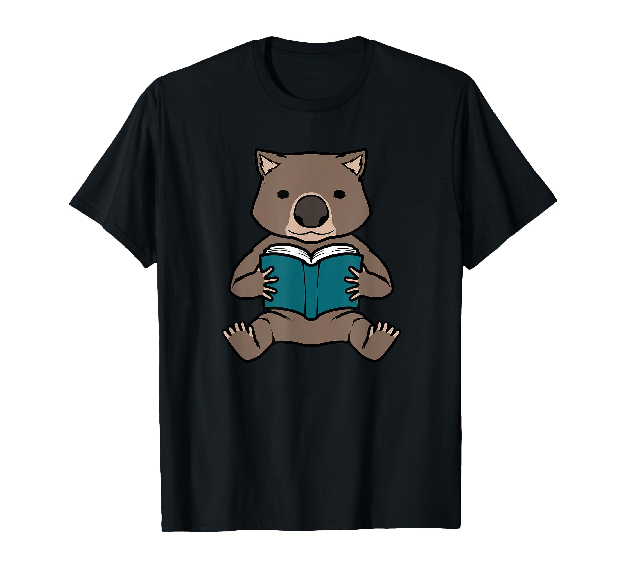 Wombat Reading Books Rodent Literature T-Shirt - Unique Graphic for Adults - T-Shirt, Sweatshirt, Hoodie