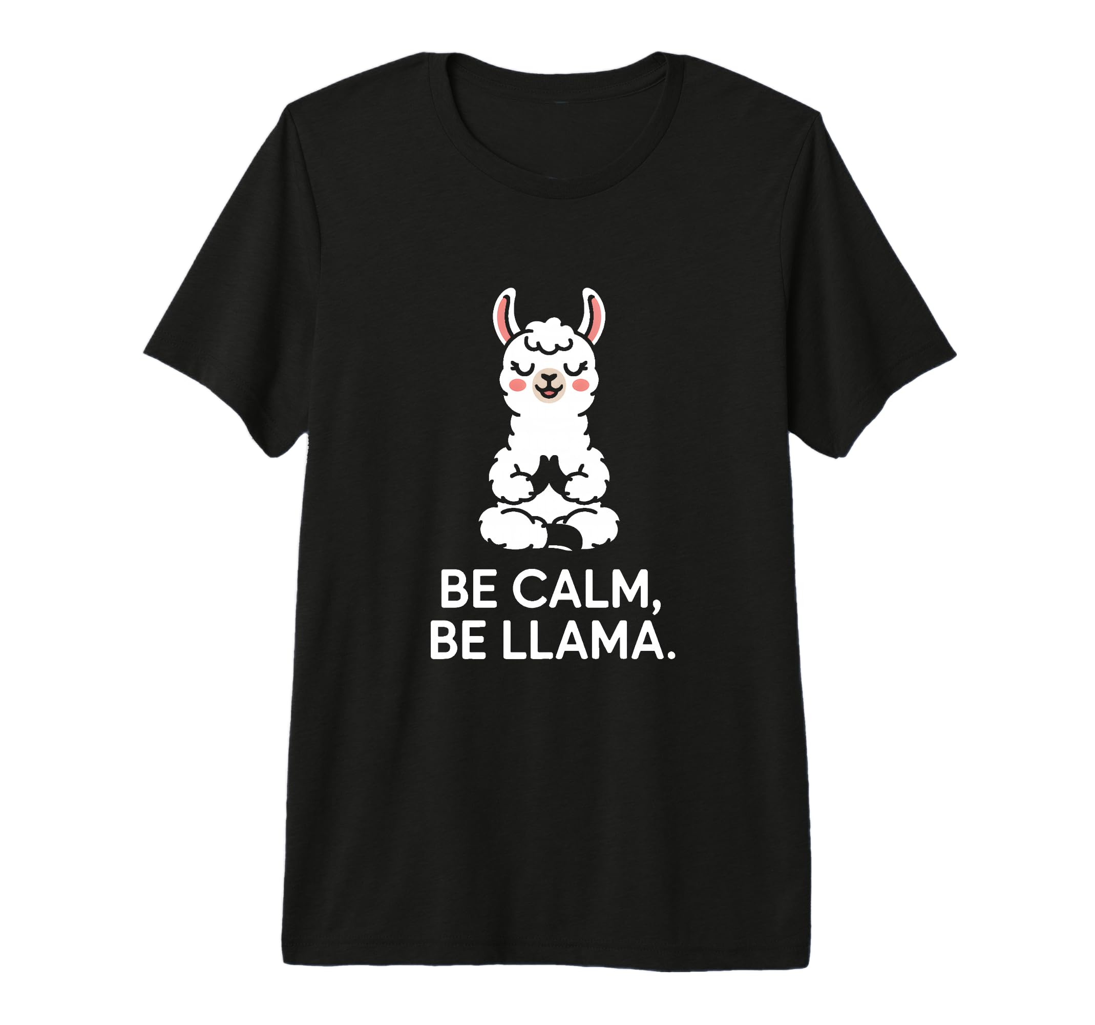 Be Calm Be Llama Meditation Yoga Tri T-Shirt - Minimalist Print for Adults - T-Shirt, Sweatshirt, Hoodie