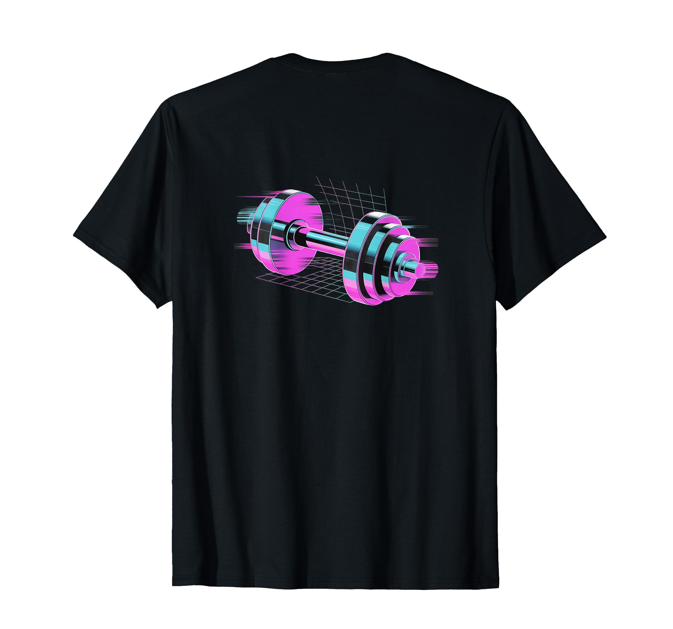 Back Dumbbell Gym Dumbbells Lover T-Shirt - Unique Graphic Men Women - T-Shirt, Sweatshirt, Hoodie