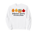 Kawaii Autumn Leaves And Books Sweatshirt - Novelty Apparel for Adults - T-Shirt, Sweatshirt, Hoodie