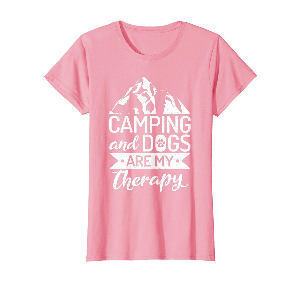 Camping And Dogs Are My Therapy Travel T-Shirt - Custom Art Print Unisex - T-Shirt, Sweatshirt, Hoodie