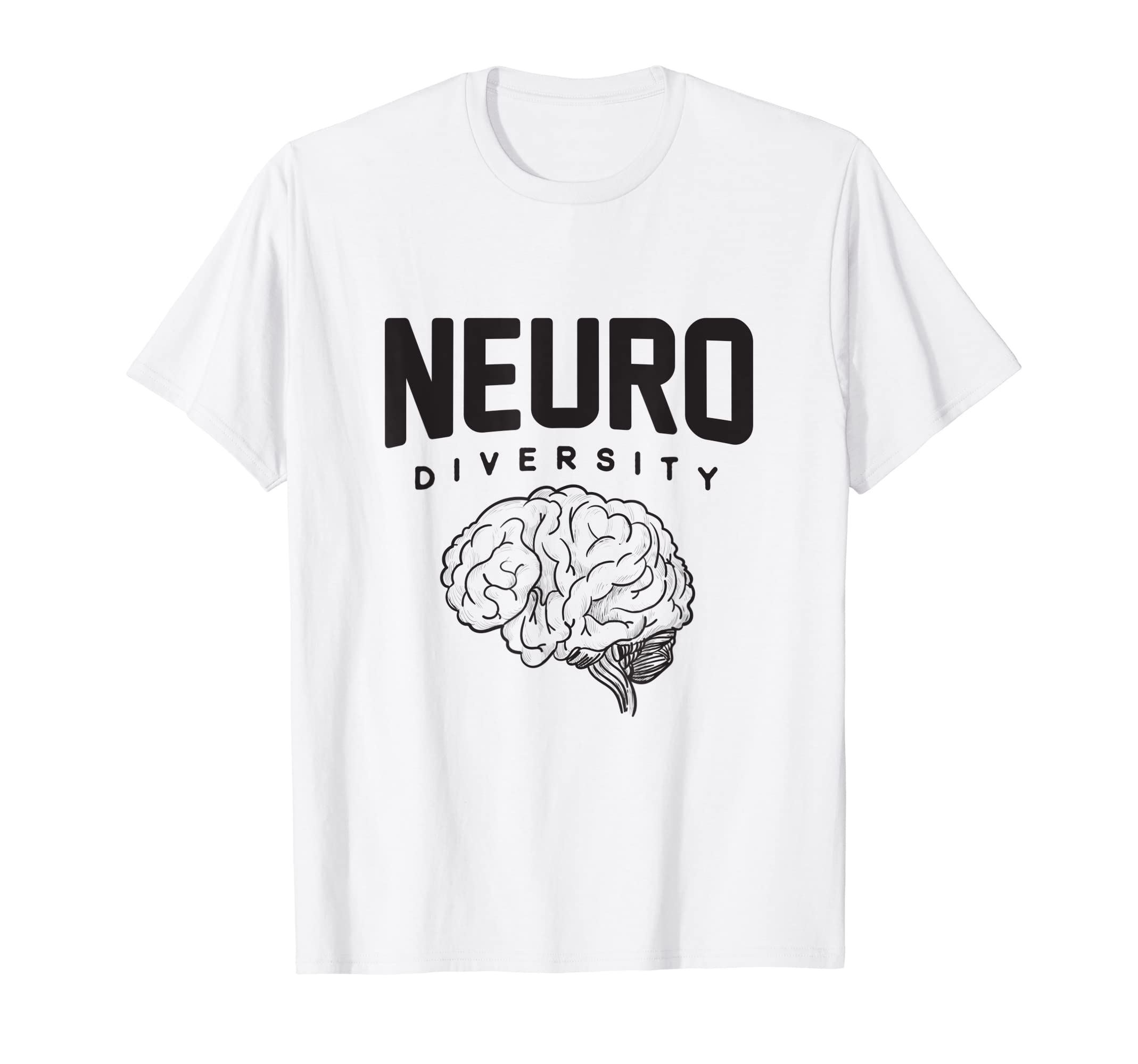 Neurodiversity Variations Human Brain T-Shirt - Graphic Print Men Women - T-Shirt, Sweatshirt, Hoodie