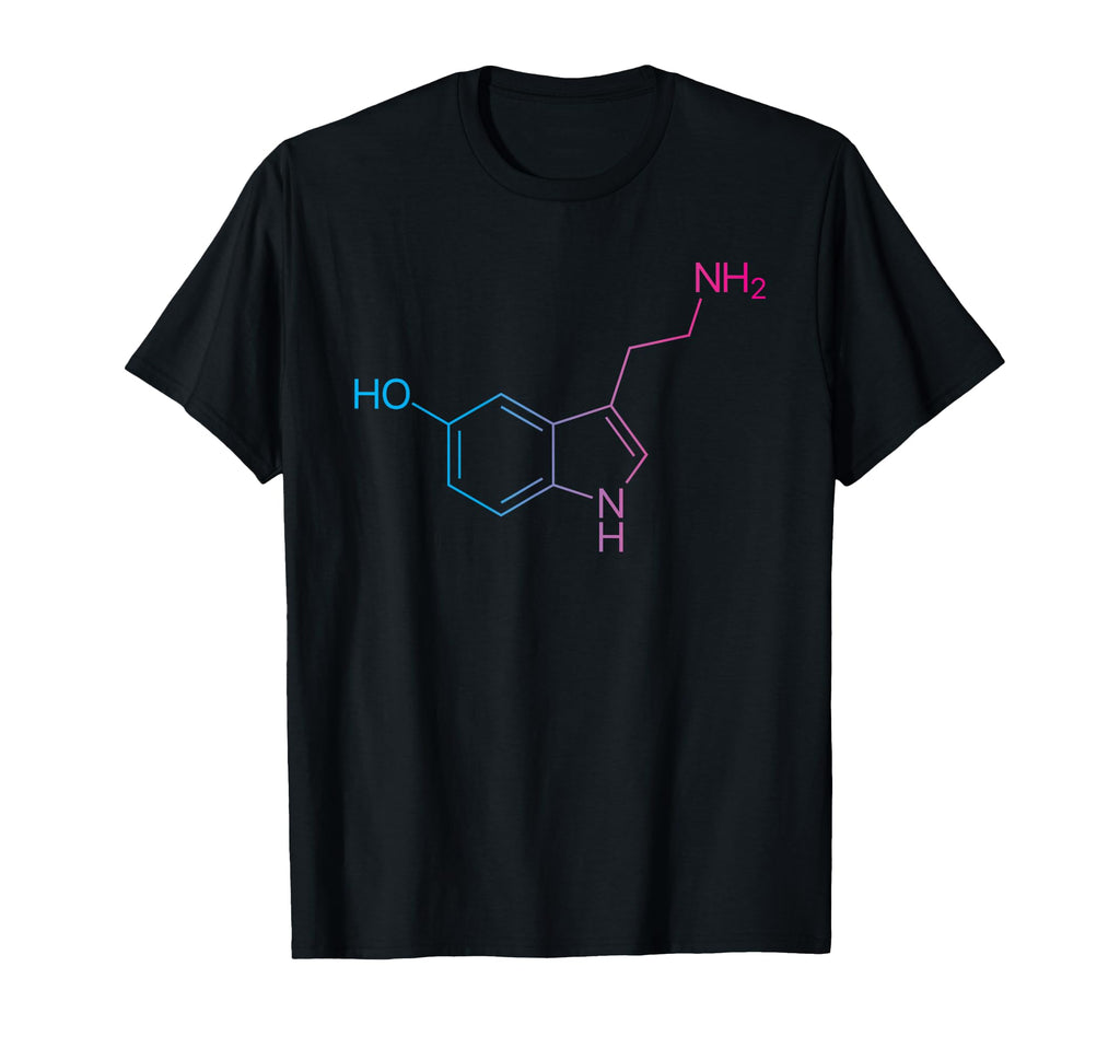 Serotonin Molecule Trippy Rave Edm T-Shirt - Aesthetic Graphic for Adults - T-Shirt, Sweatshirt, Hoodie