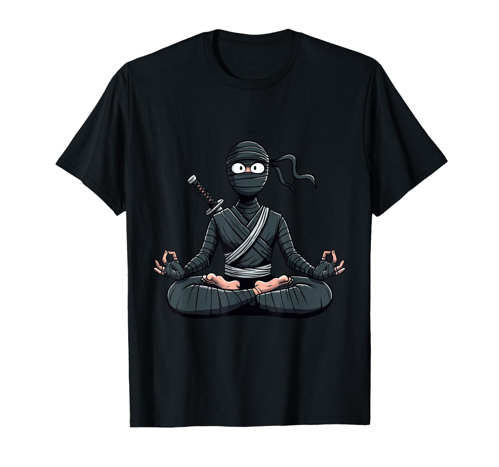 Meditation Ninja Yoga Pose Relaxing T-Shirt - Aesthetic Graphic for Adults - T-Shirt, Sweatshirt, Hoodie