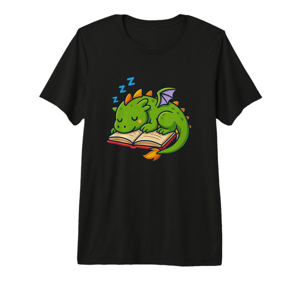 Sleeping Dragon Book Tri Blend T-Shirt - Minimalist Print for Adults - T-Shirt, Sweatshirt, Hoodie