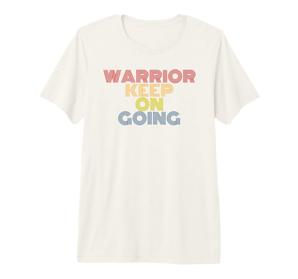 Warrior Keep Going 70S Tri Blend T-Shirt - Streetwear Style for Adults - T-Shirt, Sweatshirt, Hoodie