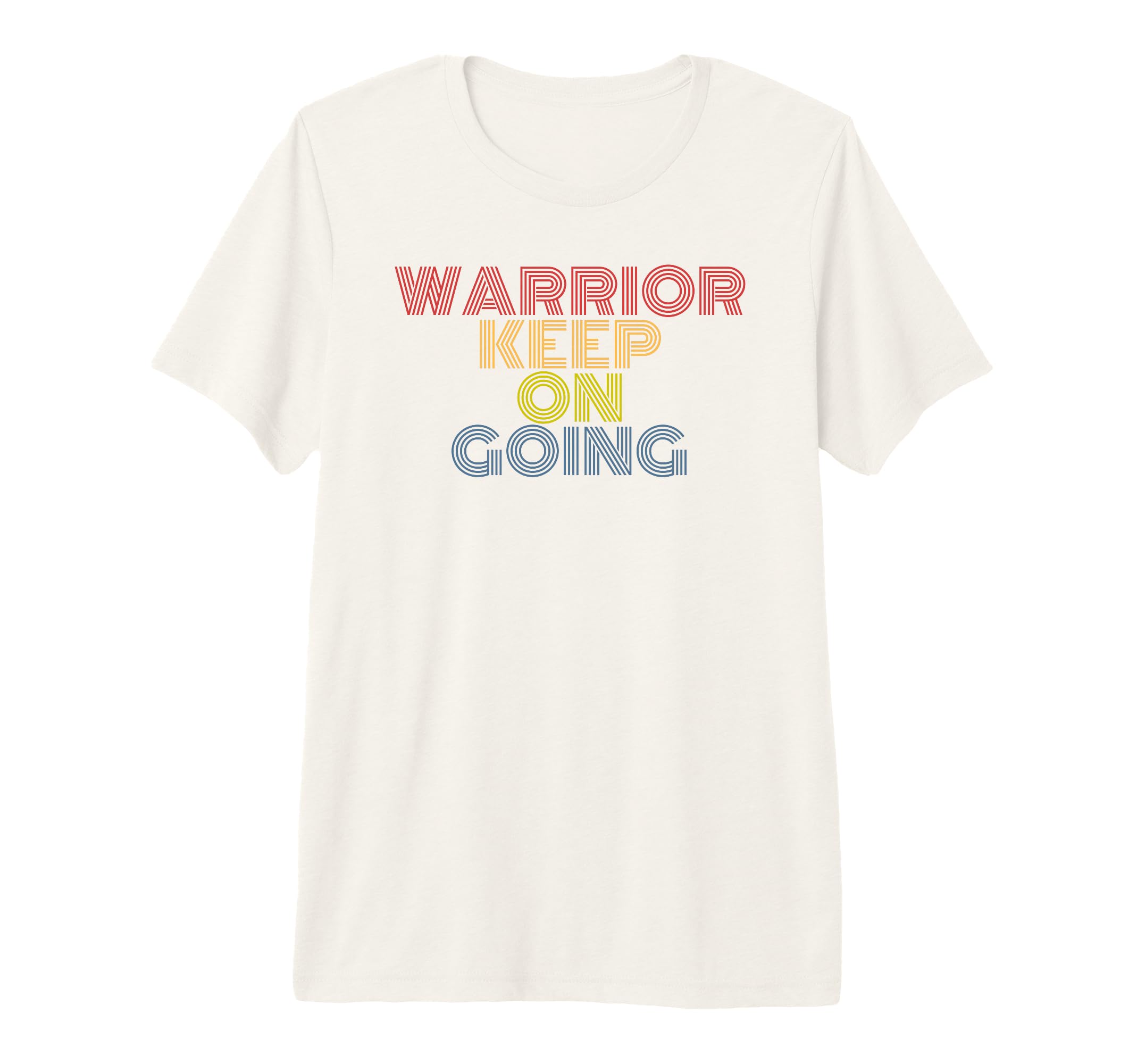 Warrior Keep Going 70S Tri Blend T-Shirt - Streetwear Style for Adults - T-Shirt, Sweatshirt, Hoodie