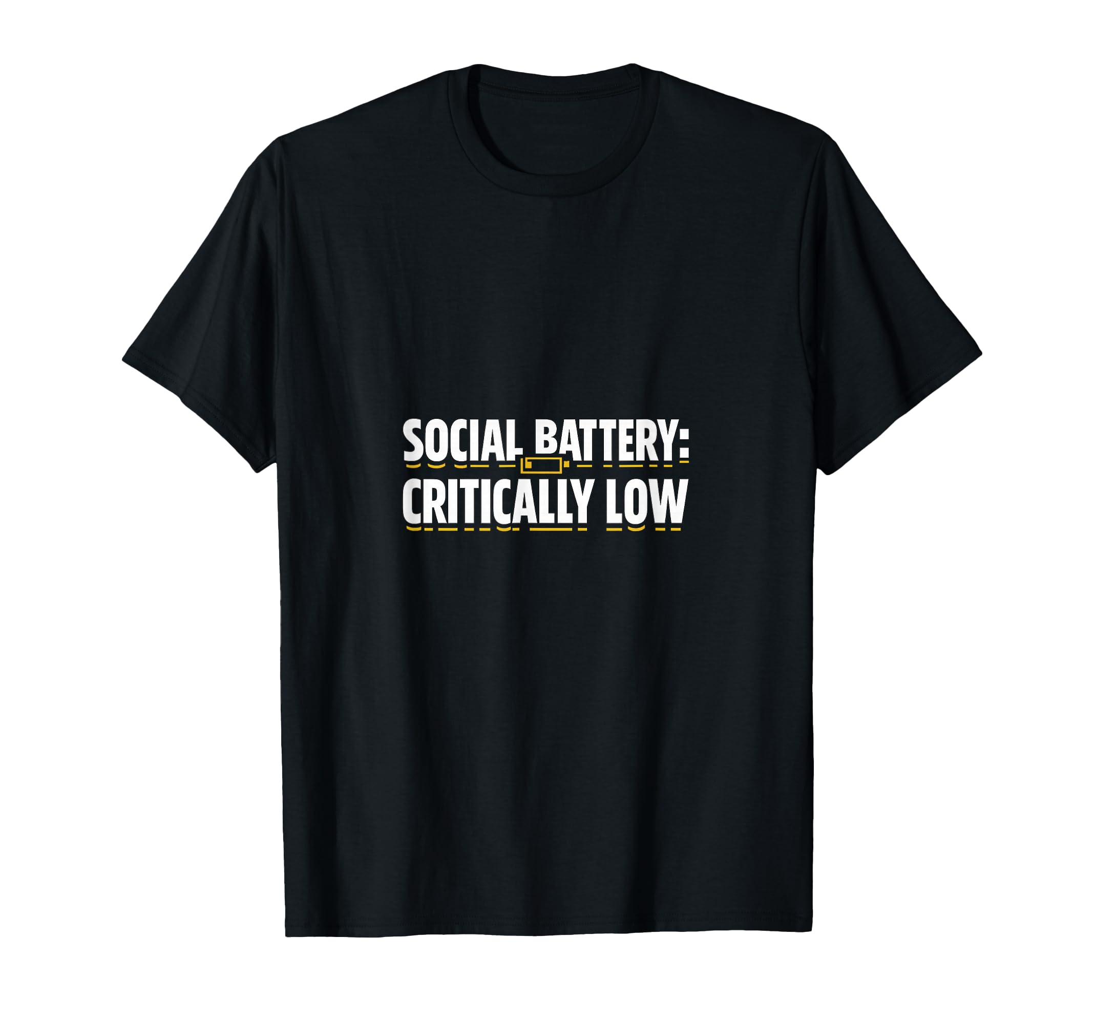 Introvert Social Battery Low Funny T-Shirt - Graphic Print Unisex - T-Shirt, Sweatshirt, Hoodie