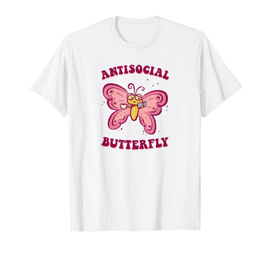 Antisocial Butterfly T-Shirt - Trendy Graphic Men Women - T-Shirt, Sweatshirt, Hoodie