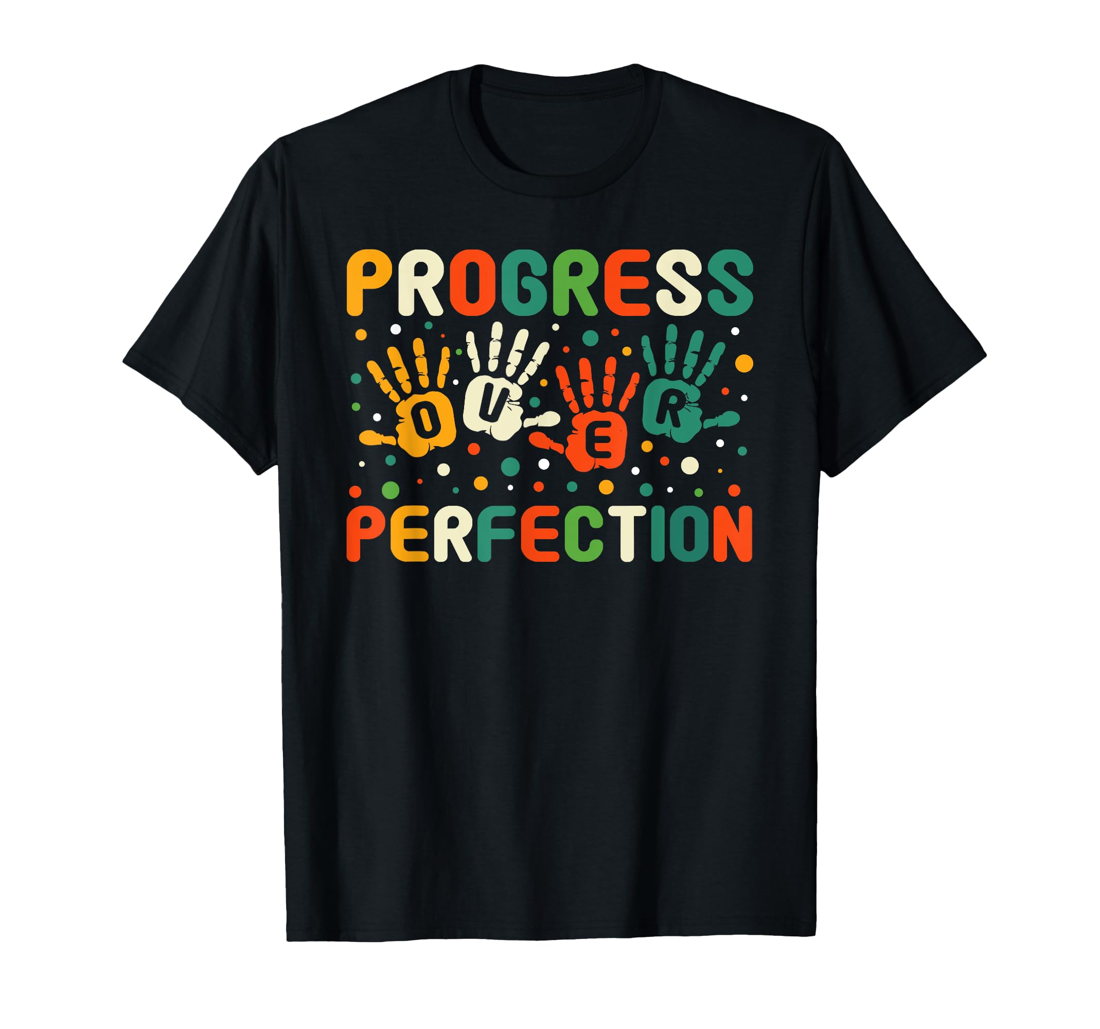 Progress Over Perfection Teacher Back T-Shirt - Aesthetic Graphic Unisex - T-Shirt, Sweatshirt, Hoodie