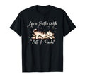 Life Is Better Cats Coffee And Books T-Shirt - Novelty Apparel Unisex - T-Shirt, Sweatshirt, Hoodie