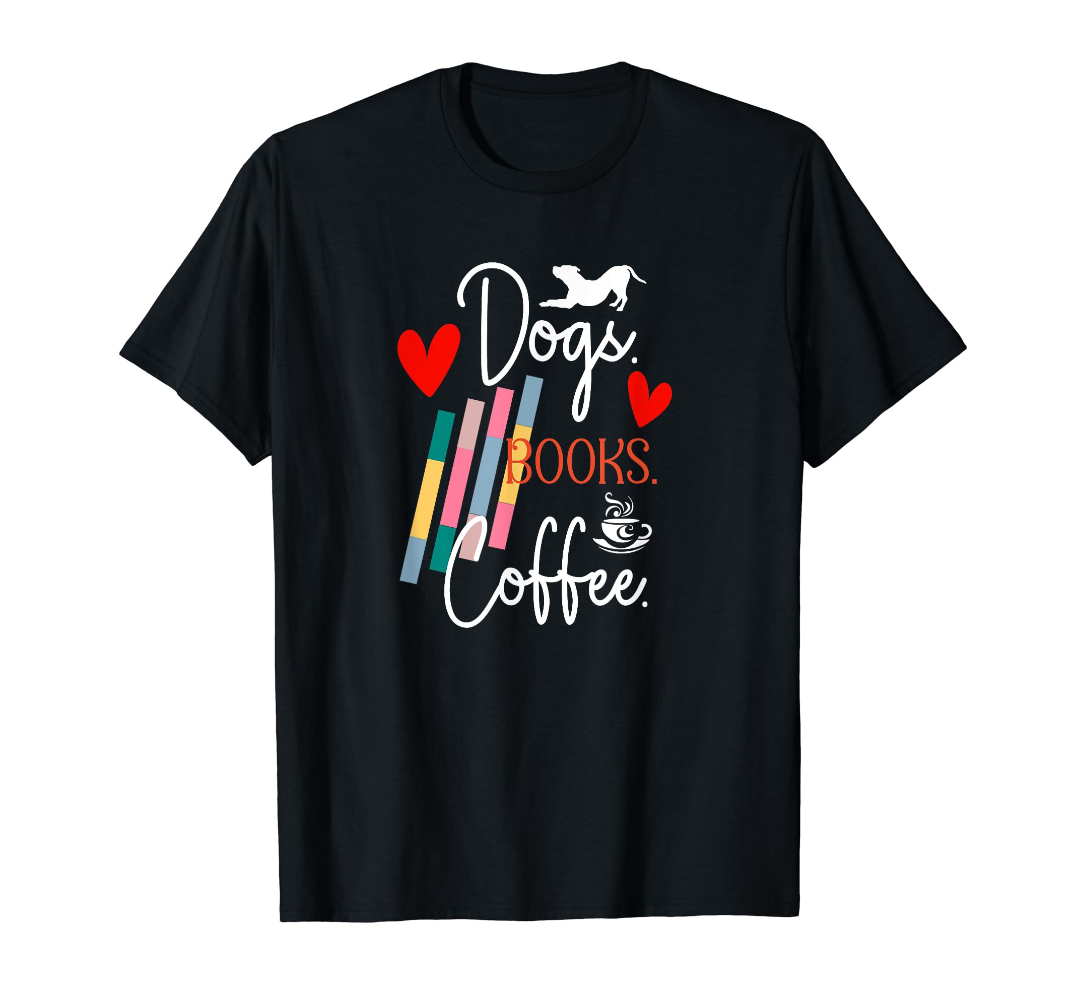 Love Reading Dog Lover Coffee T-Shirt - Custom Art Print for Adults - T-Shirt, Sweatshirt, Hoodie