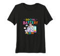 Womens Social Battery Low Introvert T-Shirt - Casual Everyday Wear Unisex - T-Shirt, Sweatshirt, Hoodie