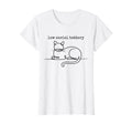 Low Social Battery Minimal Cat T-Shirt - Fun Novelty Design for Adults - T-Shirt, Sweatshirt, Hoodie