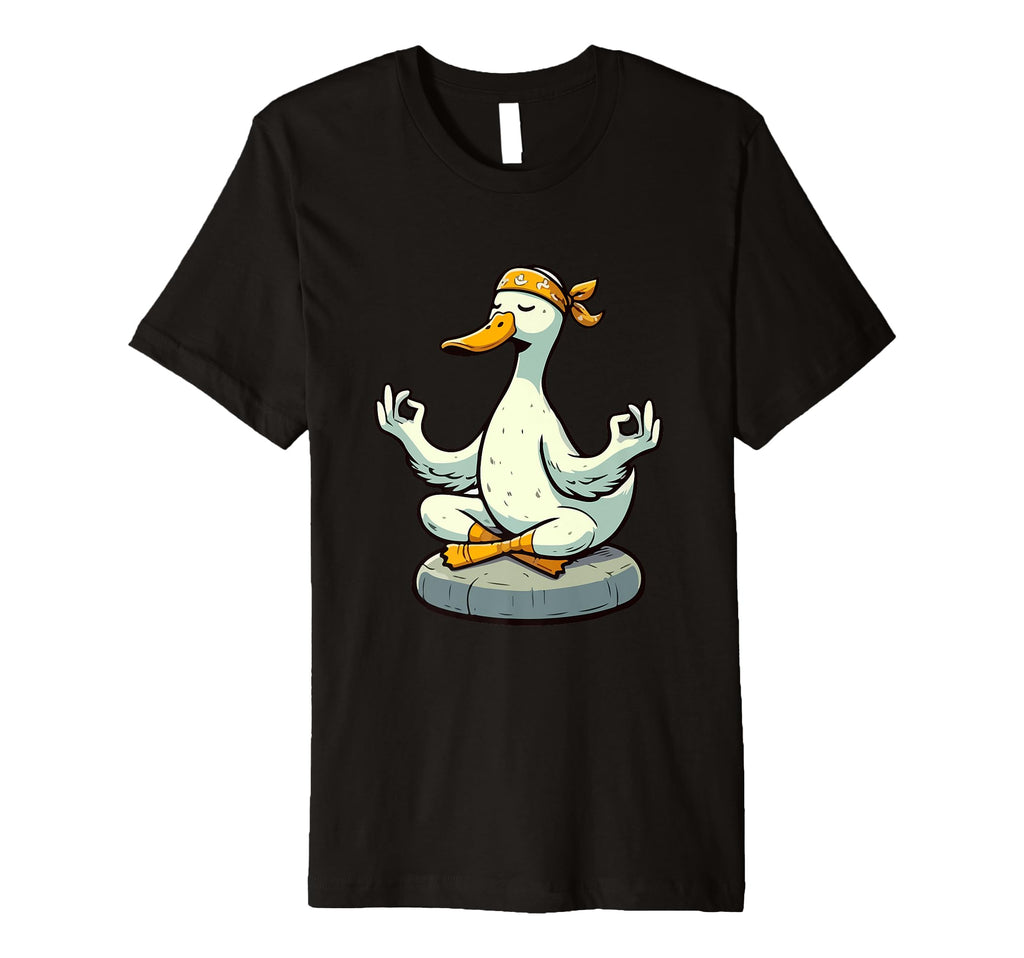 Meditation Duck Yoga Pose Relaxing Animal T-Shirt - Trendy Graphic Unisex - T-Shirt, Sweatshirt, Hoodie