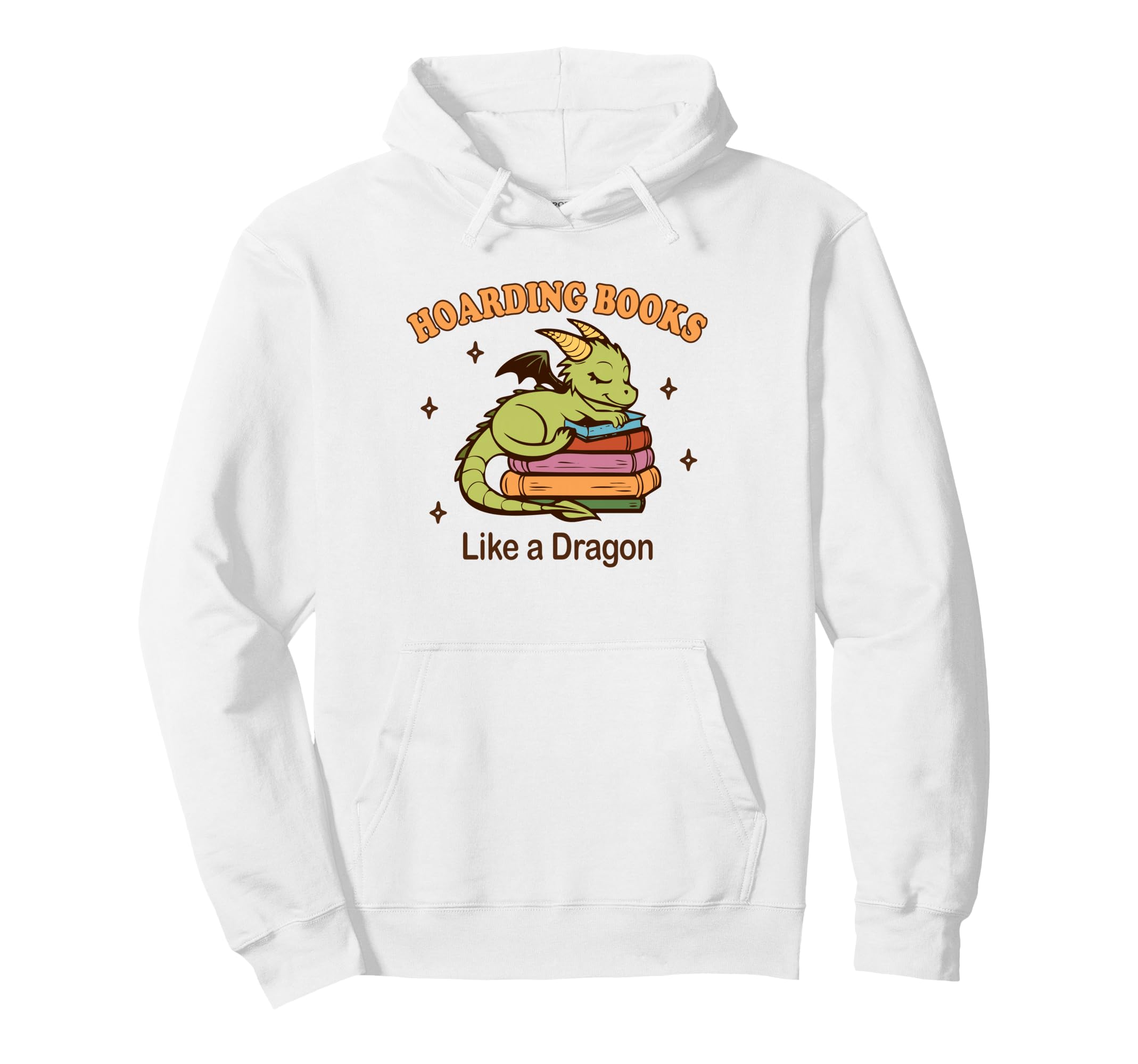 Hoarding Books Like Dragon Funny Reading Hoodie - Minimalist Print Unisex - T-Shirt, Sweatshirt, Hoodie