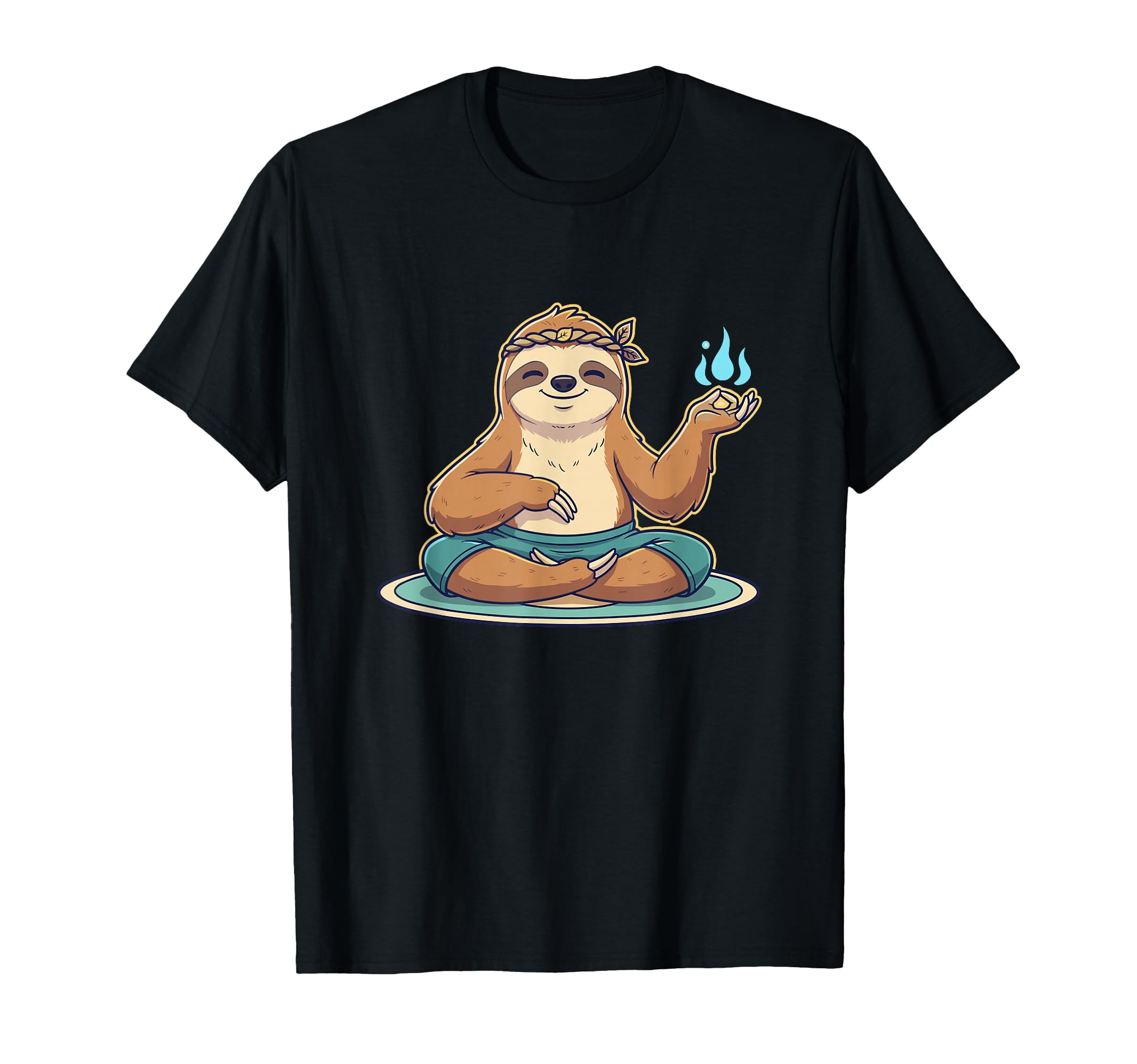 Sloth Lotus Pose Yoga Mindfulness T-Shirt - Aesthetic Graphic for Adults - T-Shirt, Sweatshirt, Hoodie