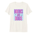 Books And Dogs Reading Tri Blend T-Shirt - Streetwear Style for Adults - T-Shirt, Sweatshirt, Hoodie