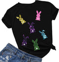 Happy Easter Shirts Women Sequin Bunny Shirt Cute Rabbit Graphic T Shirt Funny Easter Gift Short Sleeve Tee Tops - T-Shirt, Sweatshirt, Hoodie