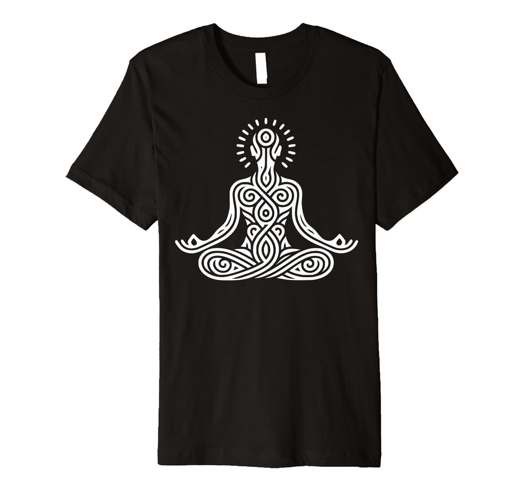Meditative Figure Spiritual Yoga T-Shirt - Fun Novelty Design Unisex - T-Shirt, Sweatshirt, Hoodie