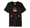 Meditation Ninja Yoga Pose Relaxing T-Shirt - Minimalist Print Men Women - T-Shirt, Sweatshirt, Hoodie