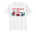 Funny Santa Opossums Overstimulated T-Shirt - Minimalist Print for Adults - T-Shirt, Sweatshirt, Hoodie