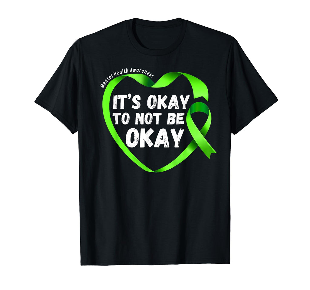 Its Okay To Not Be Okay Ribbon Heart T-Shirt - Streetwear Style Men Women - T-Shirt, Sweatshirt, Hoodie