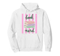 Book Nerd Striped Coquette Bow Hoodie - Custom Art Print for Adults - T-Shirt, Sweatshirt, Hoodie