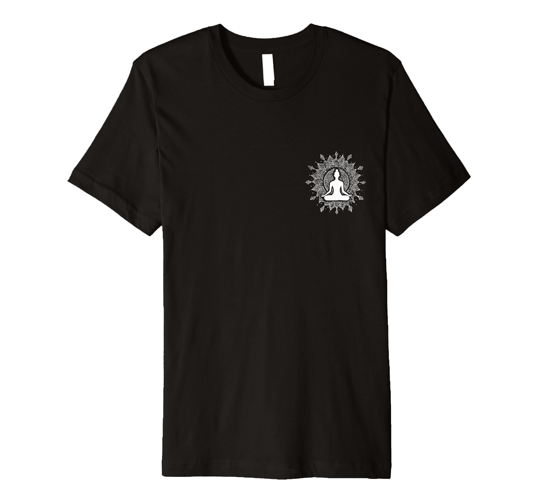 Pocket Mandala Flower Yoga Meditation T-Shirt - Trendy Graphic Unisex - T-Shirt, Sweatshirt, Hoodie