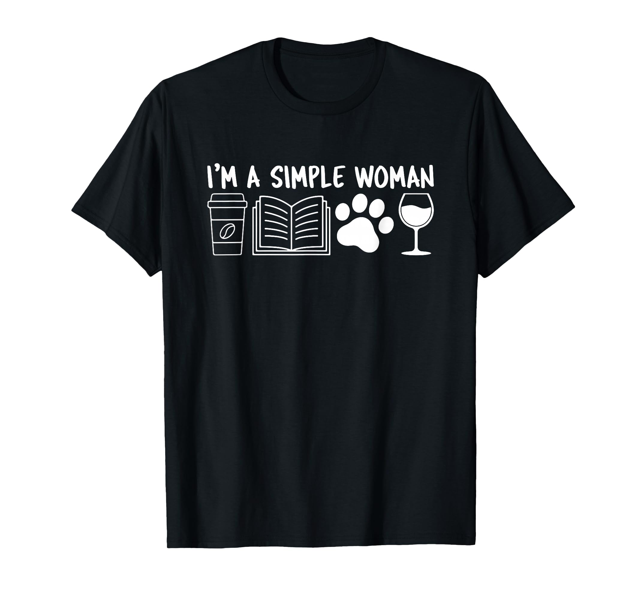 Im Simple Coffee Books Dog Paw T-Shirt - Streetwear Style Unisex - T-Shirt, Sweatshirt, Hoodie
