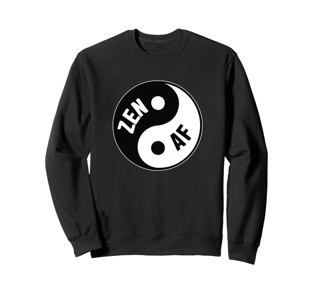 Zen Af Yin Yang Symbol Sweatshirt - Casual Everyday Wear for Adults - T-Shirt, Sweatshirt, Hoodie