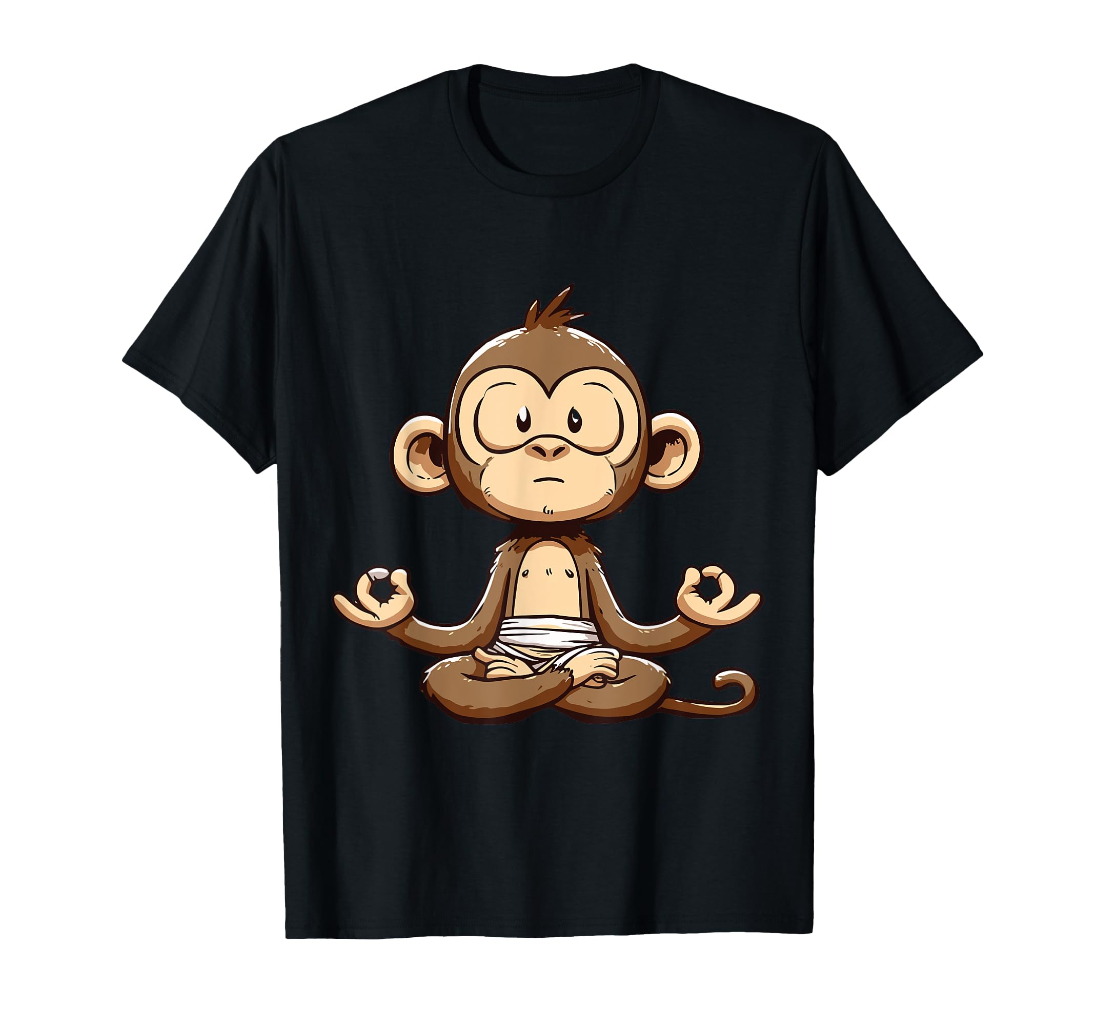 Meditation Monkey Yoga Pose T-Shirt - Casual Everyday Wear Men Women - T-Shirt, Sweatshirt, Hoodie