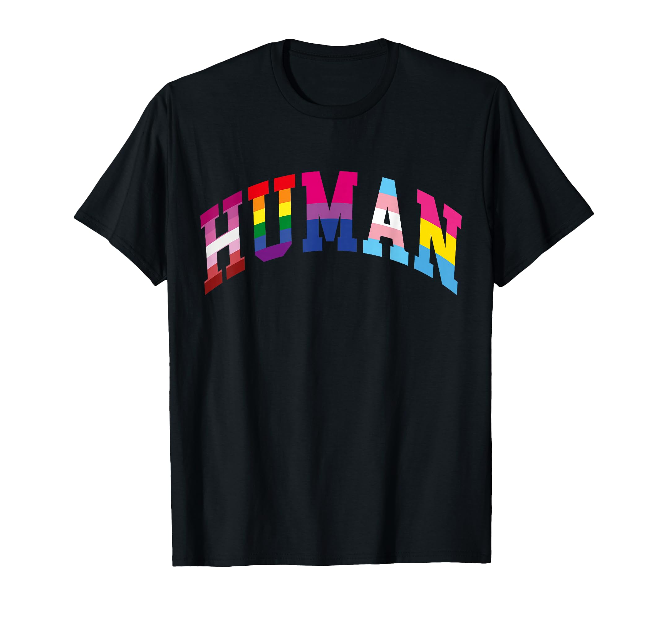 Human Pride Month Lgbt Gay Rainbow T-Shirt - Custom Art Print Unisex - T-Shirt, Sweatshirt, Hoodie