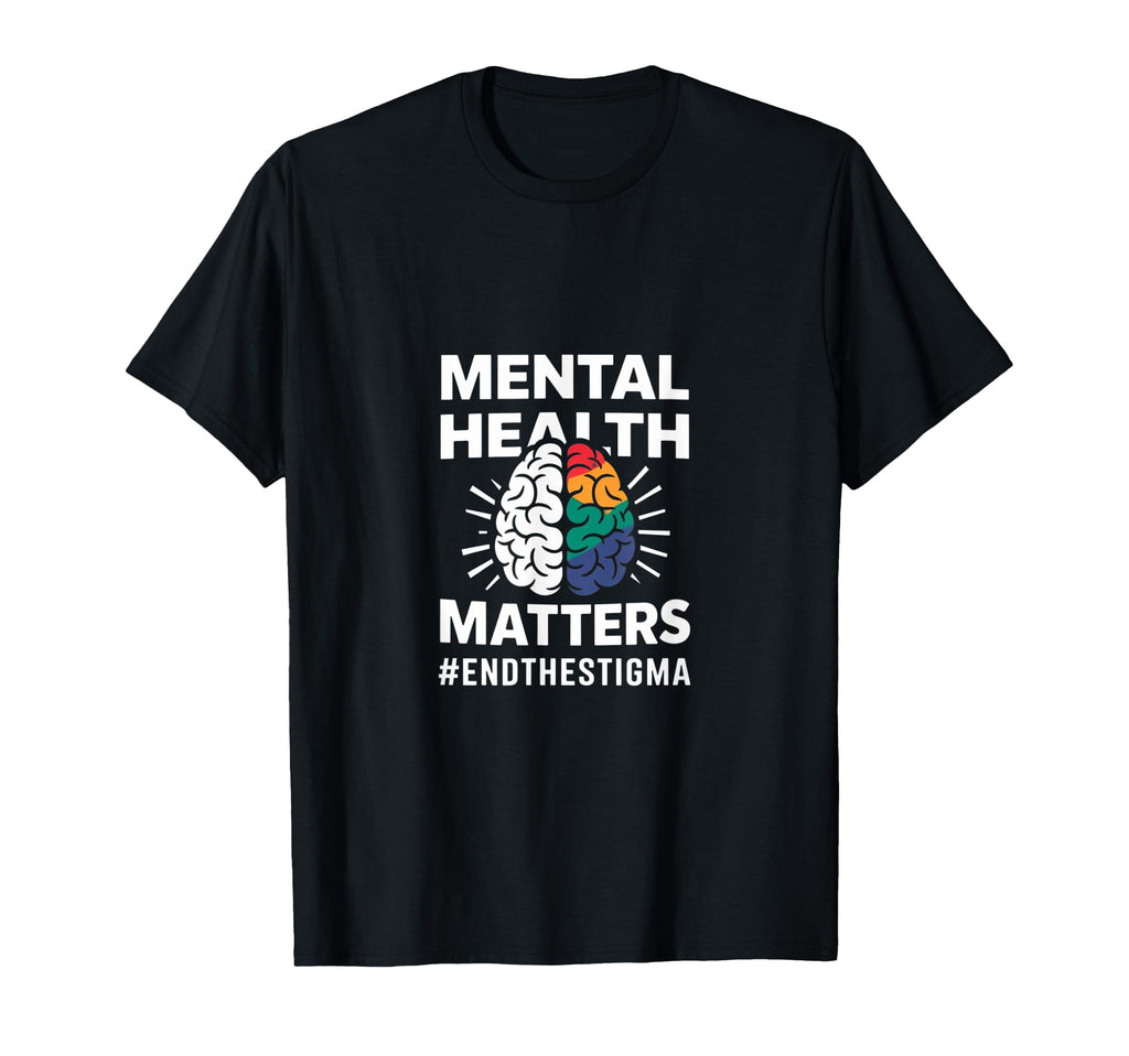 End Stigma Mental Health Matters Tie T-Shirt - Unique Graphic Men Women - T-Shirt, Sweatshirt, Hoodie