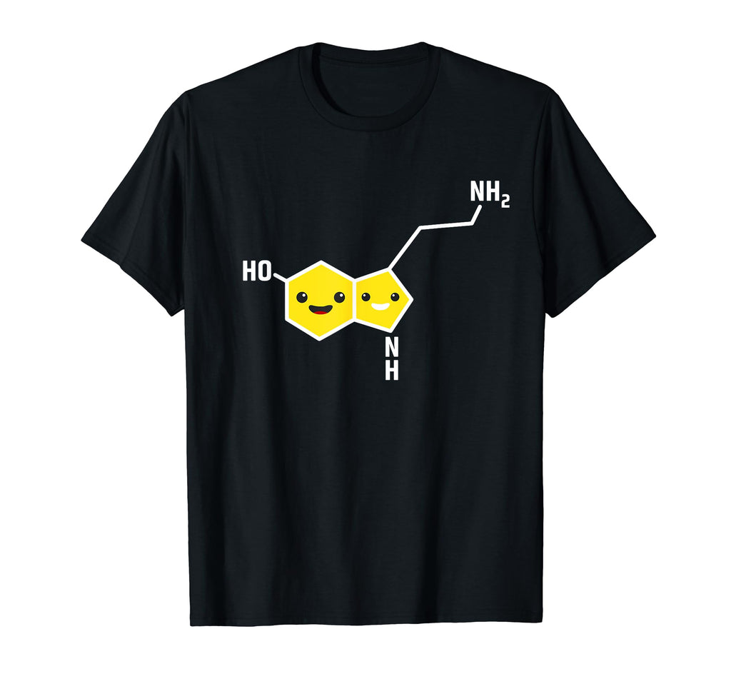 Happy Serotonin Molecule Science T-Shirt - Custom Art Print for Adults - T-Shirt, Sweatshirt, Hoodie