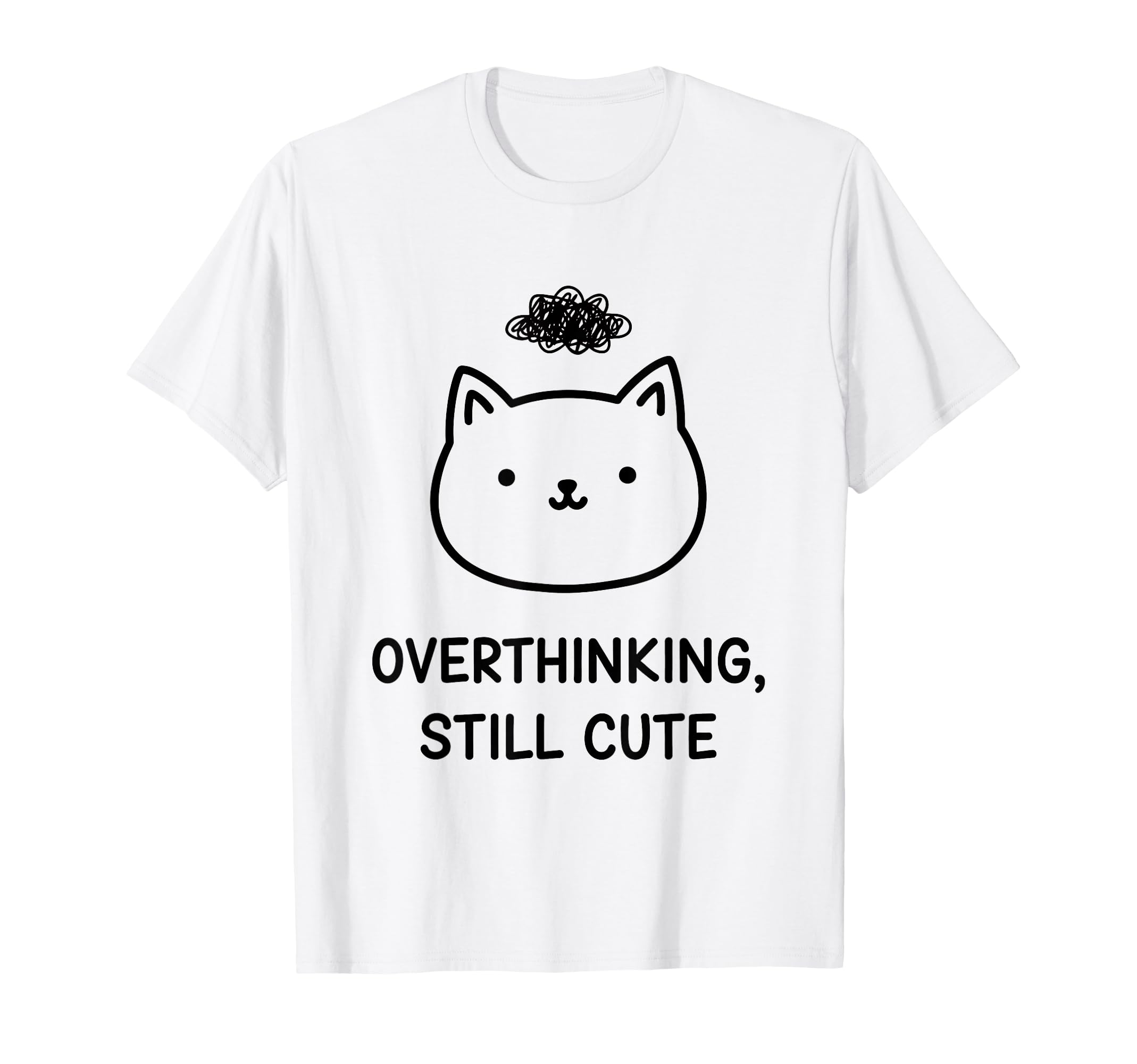 Funny Cat Kawaii Aesthetic Naive Art T-Shirt - Trendy Graphic for Adults - T-Shirt, Sweatshirt, Hoodie