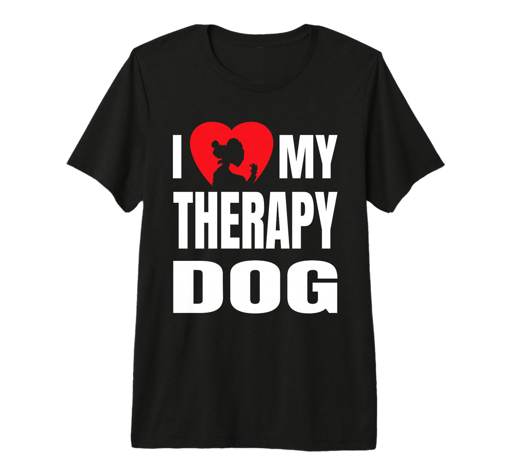 I Love My Therapy Dog Dog Silhouette T-Shirt - Streetwear Style Unisex - T-Shirt, Sweatshirt, Hoodie