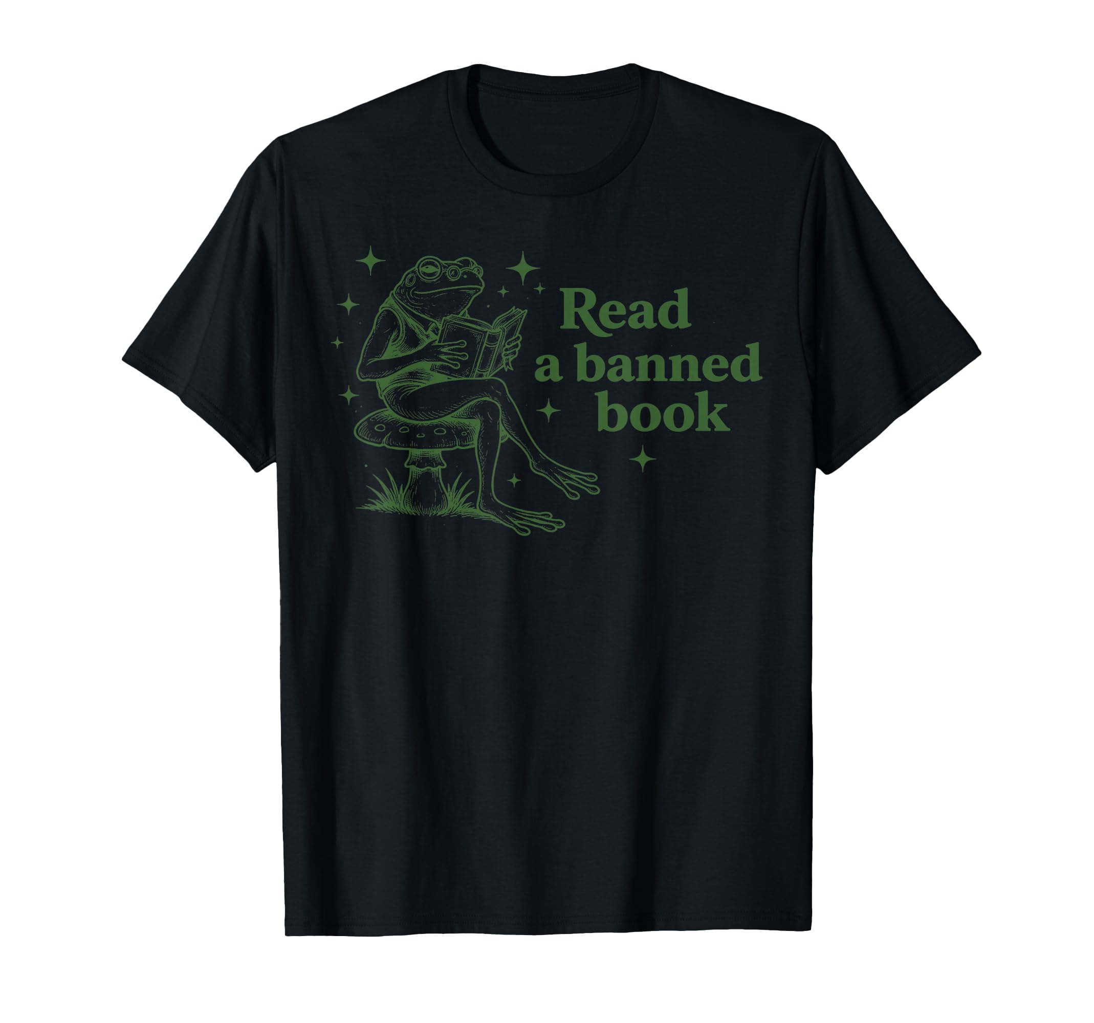 Read Banned Book Frog Reading Book Nerd T-Shirt - Graphic Print for Adults - T-Shirt, Sweatshirt, Hoodie
