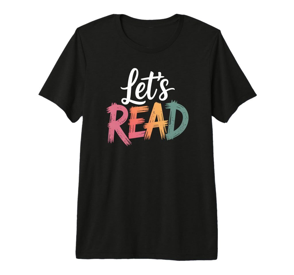 Lets Read Book Nerd Reading Book T-Shirt - Aesthetic Graphic Men Women - T-Shirt, Sweatshirt, Hoodie