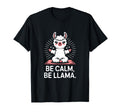Be Calm Be Llama Meditation Yoga T-Shirt - Custom Art Print Unisex - T-Shirt, Sweatshirt, Hoodie