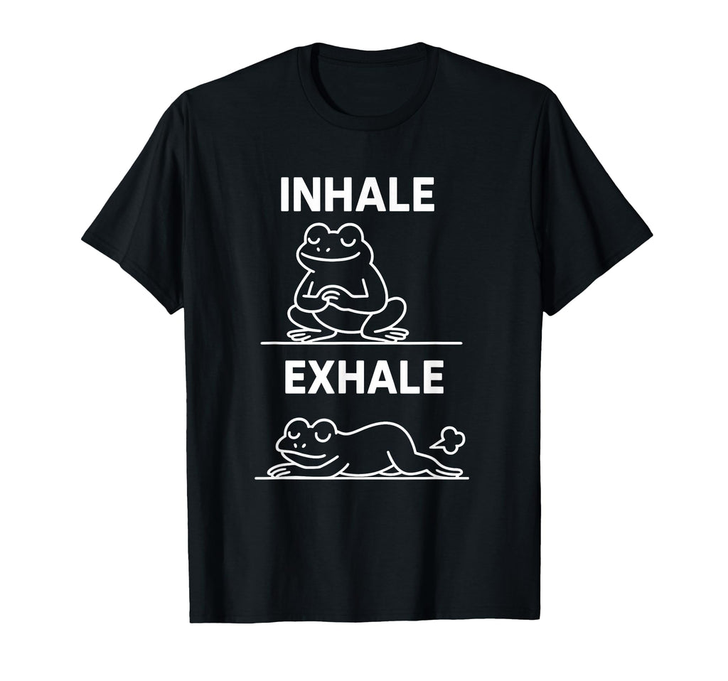 Funny Yoga Inhale Exhale Pooping Animal T-Shirt - Graphic Print for Adults - T-Shirt, Sweatshirt, Hoodie