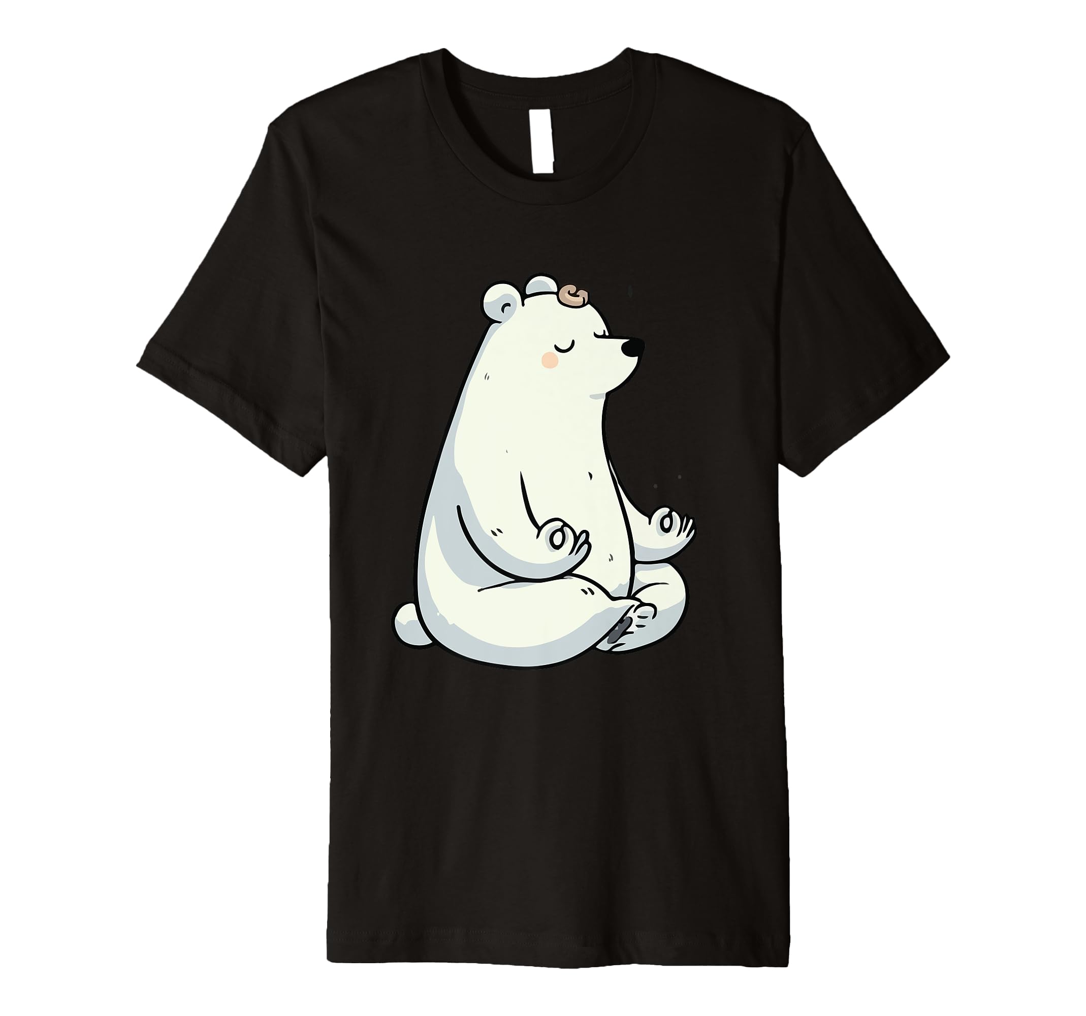 Meditation Polar Bear Yoga Pose Relaxing T-Shirt - Minimalist Print Unisex - T-Shirt, Sweatshirt, Hoodie