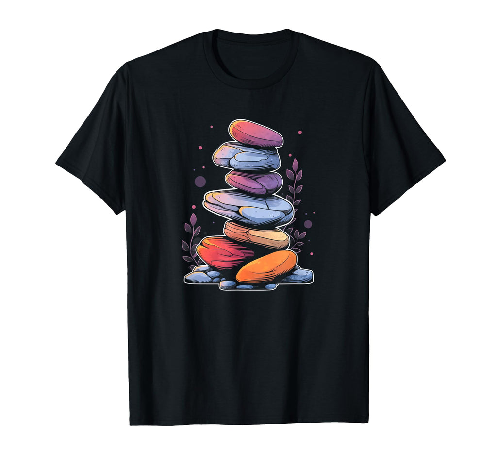Zen Balancing Stones Art T-Shirt - Aesthetic Graphic for Adults - T-Shirt, Sweatshirt, Hoodie