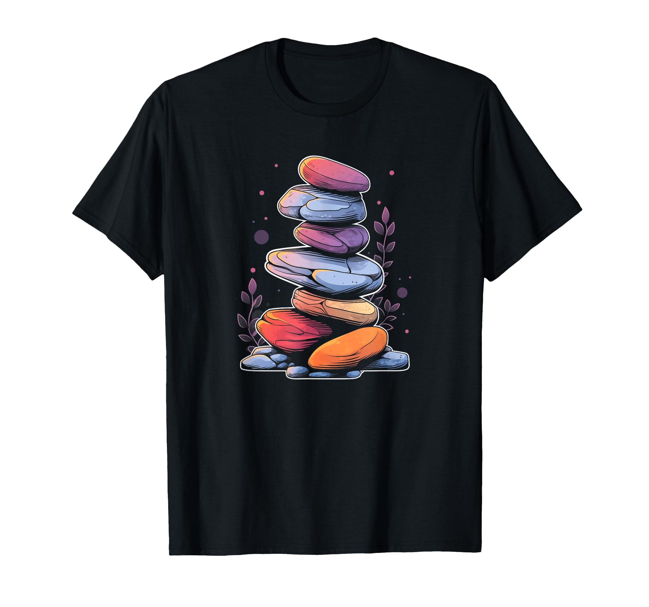 Zen Balancing Stones Art T-Shirt - Aesthetic Graphic for Adults - T-Shirt, Sweatshirt, Hoodie