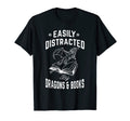 Easily Distracted Dragons Books Book T-Shirt - Novelty Apparel Unisex - T-Shirt, Sweatshirt, Hoodie