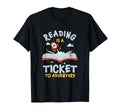 Reading Is Ticket To Adventure T-Shirt - Minimalist Print for Adults - T-Shirt, Sweatshirt, Hoodie